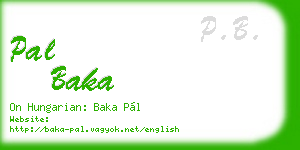 pal baka business card